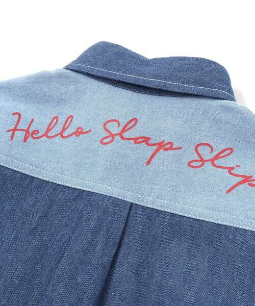 SLAP SLIP / スラップ スリップ シャツ・ブラウス | はたらくくるま刺しゅう胸ポケット切り替えデザインシャツ(80~130cm) | 詳細7