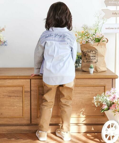 SLAP SLIP / スラップ スリップ シャツ・ブラウス | はたらくくるま刺しゅう胸ポケット切り替えデザインシャツ(80~130cm) | 詳細13