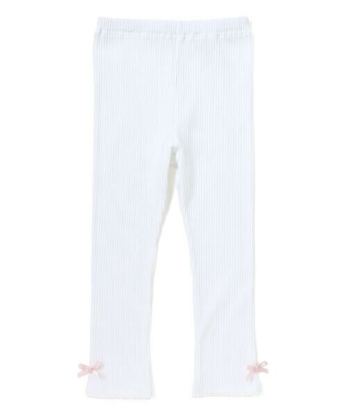 SLAP SLIP / スラップ スリップ レギンス・スパッツ | 裾レースリボンレギンス(80~130cm)（ホワイト）