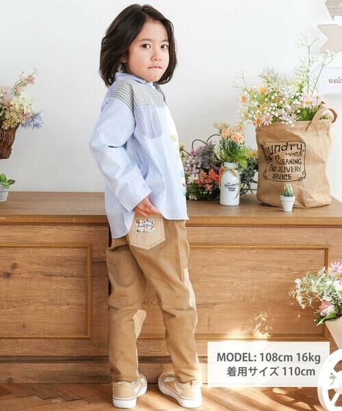 SLAP SLIP / スラップ スリップ デニムパンツ | はたらくくるまブランドネームタグ切り替えパンツ(80~130cm) | 詳細6