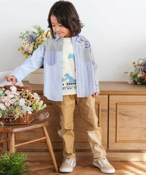 SLAP SLIP / スラップ スリップ デニムパンツ | はたらくくるまブランドネームタグ切り替えパンツ(80~130cm) | 詳細7