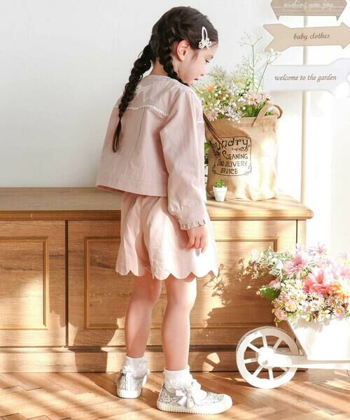 SLAP SLIP / スラップ スリップ ショート・ハーフ・半端丈パンツ | キラキラプリント裾スカラップリボン付きショートパンツ(90~130cm) | 詳細2