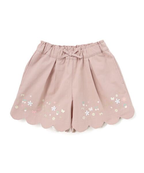 SLAP SLIP / スラップ スリップ ショート・ハーフ・半端丈パンツ | キラキラプリント裾スカラップリボン付きショートパンツ(90~130cm) | 詳細4