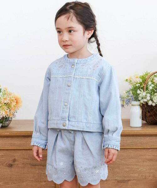 SLAP SLIP / スラップ スリップ ショート・ハーフ・半端丈パンツ | キラキラプリント裾スカラップリボン付きショートパンツ(90~130cm) | 詳細11