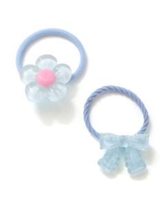 SLAP SLIP / スラップ スリップ ヘアゴム・シュシュ | ぷっくりつるつるモチーフ花＆リボンヘアゴム2点セット