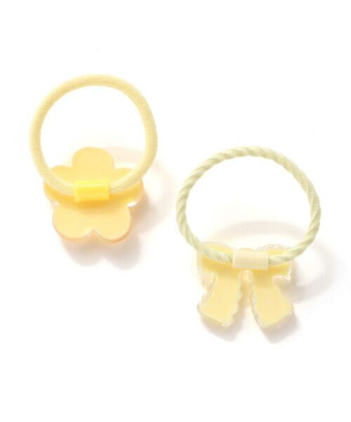 SLAP SLIP / スラップ スリップ ヘアゴム・シュシュ | ぷっくりつるつるモチーフ花＆リボンヘアゴム2点セット | 詳細7