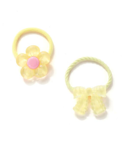 SLAP SLIP / スラップ スリップ ヘアゴム・シュシュ | ぷっくりつるつるモチーフ花＆リボンヘアゴム2点セット | 詳細8