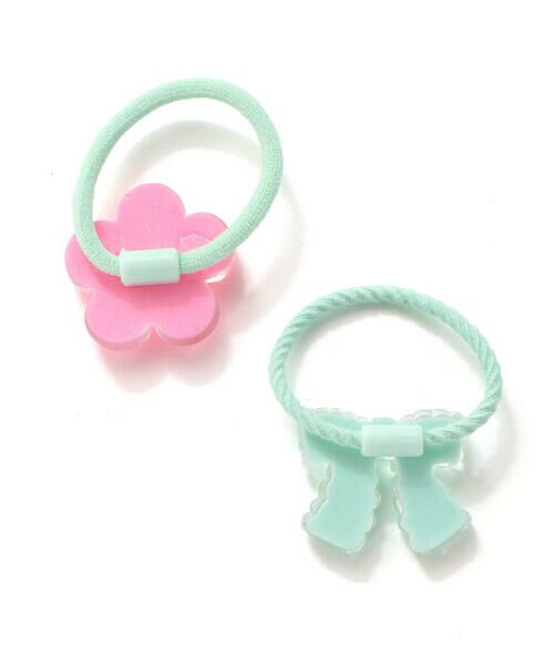 SLAP SLIP / スラップ スリップ ヘアゴム・シュシュ | ぷっくりつるつるモチーフ花＆リボンヘアゴム2点セット | 詳細12