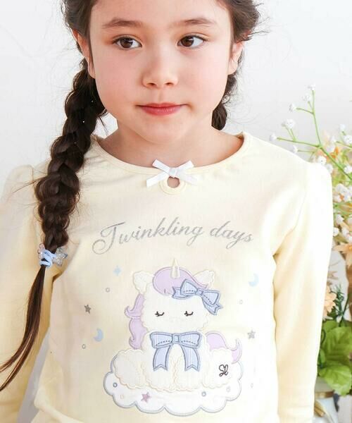 SLAP SLIP / スラップ スリップ Tシャツ | ユニコーンウサギアニマルモチーフ裾スカラップ長袖Tシャツ(80~130cm) | 詳細3