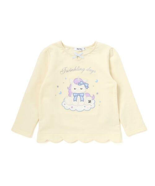 SLAP SLIP / スラップ スリップ Tシャツ | ユニコーンウサギアニマルモチーフ裾スカラップ長袖Tシャツ(80~130cm) | 詳細4