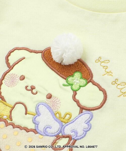 SLAP SLIP / スラップ スリップ Tシャツ | シナモロールポムポムプリンフロントプリント袖チュールTシャツ(80~130cm) | 詳細14
