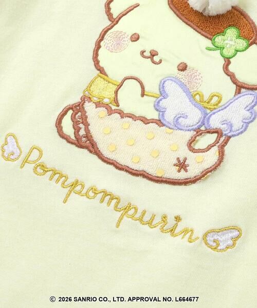 SLAP SLIP / スラップ スリップ Tシャツ | シナモロールポムポムプリンフロントプリント袖チュールTシャツ(80~130cm) | 詳細15