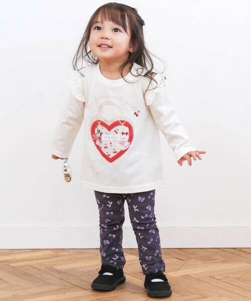 SLAP SLIP / スラップ スリップ Tシャツ | 【スララク/防汚加工/オーガニックコットン】ときめきデザイン女の子長袖Tシャツ(80~130cm) | 詳細12