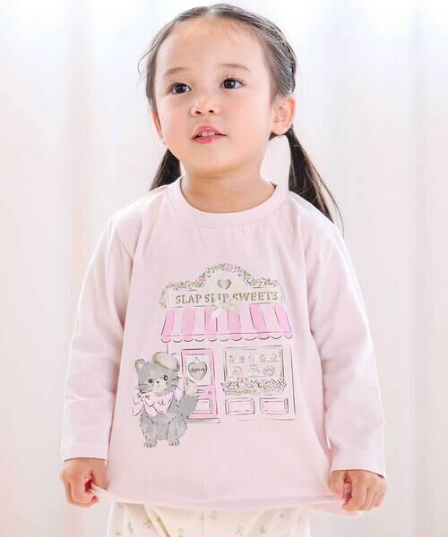 SLAP SLIP / スラップ スリップ Tシャツ | 【スララク/防汚加工/オーガニックコットン】ときめきデザイン女の子長袖Tシャツ(80~130cm) | 詳細3