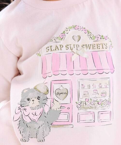 SLAP SLIP / スラップ スリップ Tシャツ | 【スララク/防汚加工/オーガニックコットン】ときめきデザイン女の子長袖Tシャツ(80~130cm) | 詳細4
