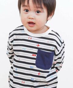 SLAP SLIP / スラップ スリップ Tシャツ | 【スララク/防汚加工/オーガニックコットン】わくわくデザイン男の子長袖Tシャツ(80~130cm)