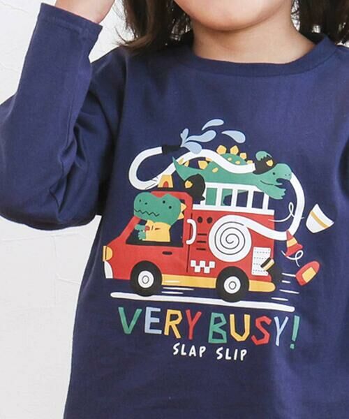 SLAP SLIP / スラップ スリップ Tシャツ | 【スララク/防汚加工/オーガニックコットン】わくわくデザイン男の子長袖Tシャツ(80~130cm) | 詳細14