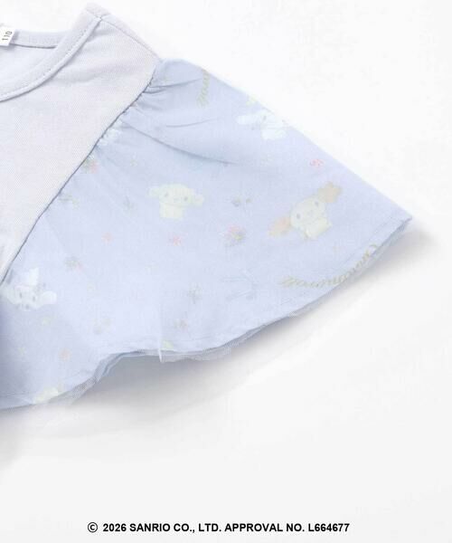 SLAP SLIP / スラップ スリップ ミニ丈・ひざ丈ワンピース | 【シナモロール/ポムポムプリン×SLAPSLIP】総柄プリントふわっとチュールフレアワンピース(90~130cm) | 詳細6