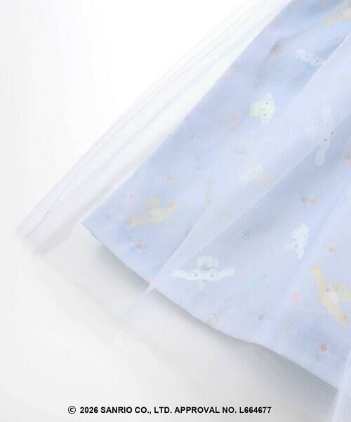 SLAP SLIP / スラップ スリップ ミニ丈・ひざ丈ワンピース | 【シナモロール/ポムポムプリン×SLAPSLIP】総柄プリントふわっとチュールフレアワンピース(90~130cm) | 詳細9