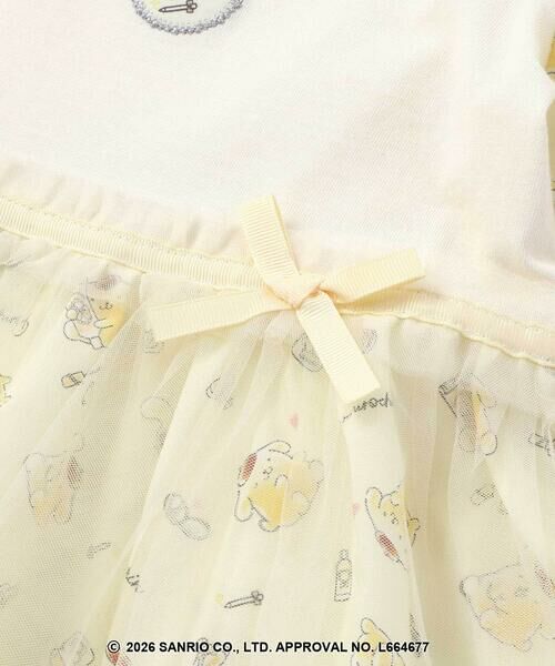 SLAP SLIP / スラップ スリップ ミニ丈・ひざ丈ワンピース | 【シナモロール/ポムポムプリン×SLAPSLIP】総柄プリントふわっとチュールフレアワンピース(90~130cm) | 詳細18