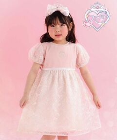 SLAP SLIP / スラップ スリップ ミニ丈・ひざ丈ワンピース | 【スラプリ/お揃い】スパンコールチュールレース天竺ワンピース(80~130cm)