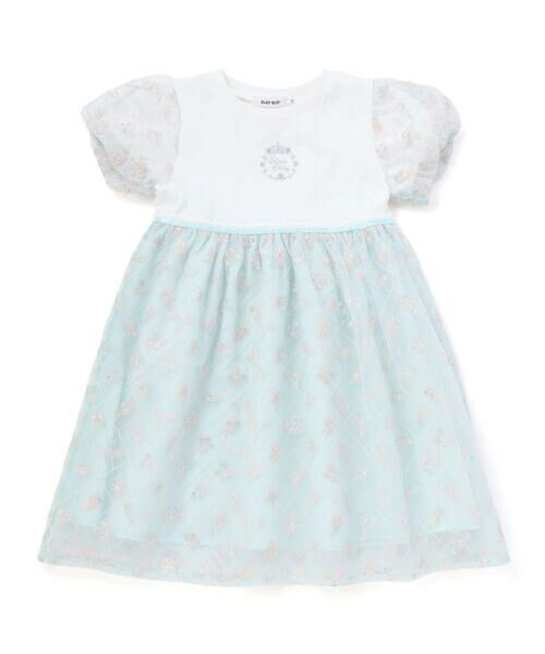 SLAP SLIP / スラップ スリップ ミニ丈・ひざ丈ワンピース | 【スラプリ/お揃い】スパンコールチュールレース天竺ワンピース(80~130cm) | 詳細10