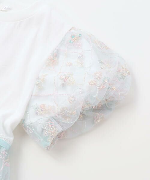 SLAP SLIP / スラップ スリップ ミニ丈・ひざ丈ワンピース | 【スラプリ/お揃い】スパンコールチュールレース天竺ワンピース(80~130cm) | 詳細14