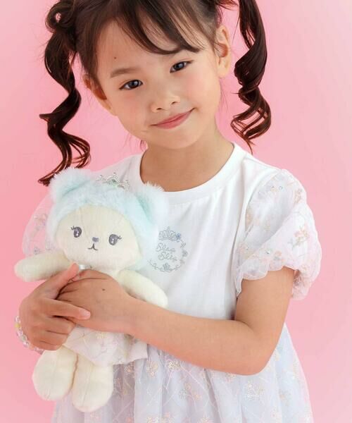 SLAP SLIP / スラップ スリップ ミニ丈・ひざ丈ワンピース | 【スラプリ/お揃い】スパンコールチュールレース天竺ワンピース(80~130cm) | 詳細8