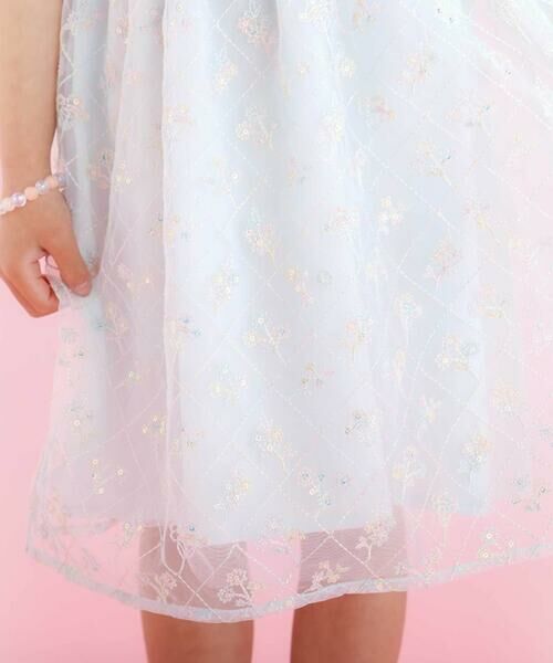 SLAP SLIP / スラップ スリップ ミニ丈・ひざ丈ワンピース | 【スラプリ/お揃い】スパンコールチュールレース天竺ワンピース(80~130cm) | 詳細9