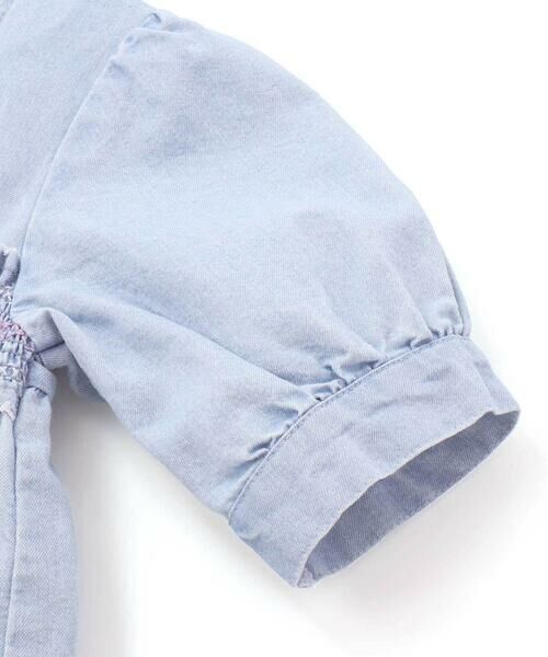 SLAP SLIP / スラップ スリップ ミニ丈・ひざ丈ワンピース | スモッキング刺しゅう7分袖デニムワンピース(80~130cm) | 詳細15