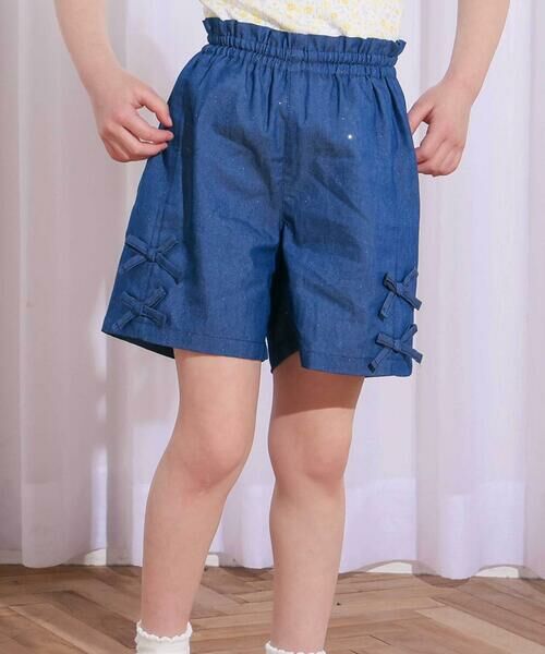 SLAP SLIP / スラップ スリップ その他トップス | ラメデニムビスチェ&ショートパンツセットアップ(90~130cm) | 詳細3