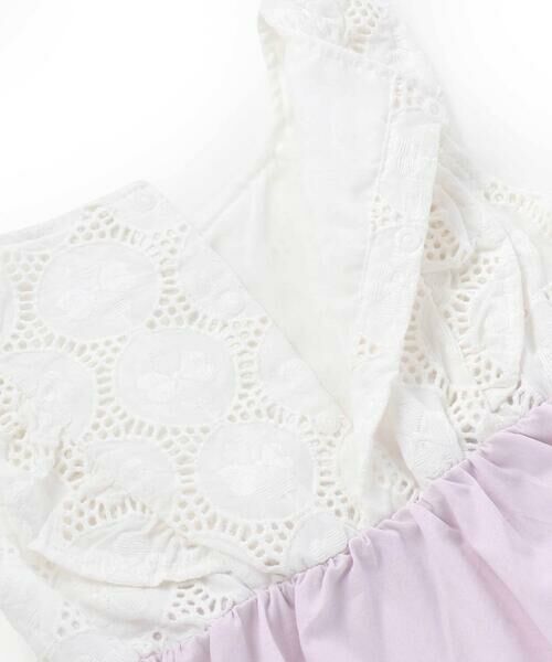 SLAP SLIP / スラップ スリップ ミニ丈・ひざ丈ワンピース | レース切り替え花柄ジャンパースカート(90~130cm) | 詳細14