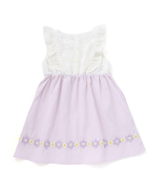 SLAP SLIP / スラップ スリップ ミニ丈・ひざ丈ワンピース | レース切り替え花柄ジャンパースカート(90~130cm) | 詳細9