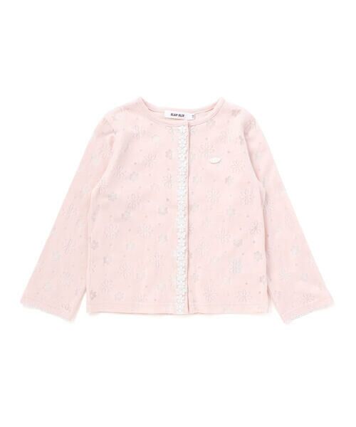 SLAP SLIP / スラップ スリップ カーディガン・ボレロ | 【お揃い】総柄オパール天竺カーディガン(90~130cm)（ピンク）
