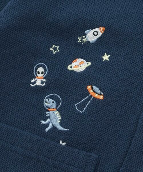 SLAP SLIP / スラップ スリップ ノーカラージャケット | 袖裏ボーダーVネックカーディガン(80~130cm) | 詳細6