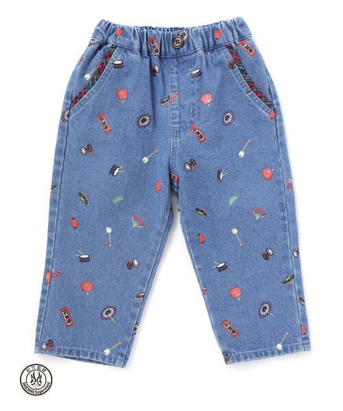 SLAP SLIP / スラップ スリップ その他パンツ | 【歌舞伎コラボ】総柄7分丈デニムパンツ(80~130cm) | 詳細4