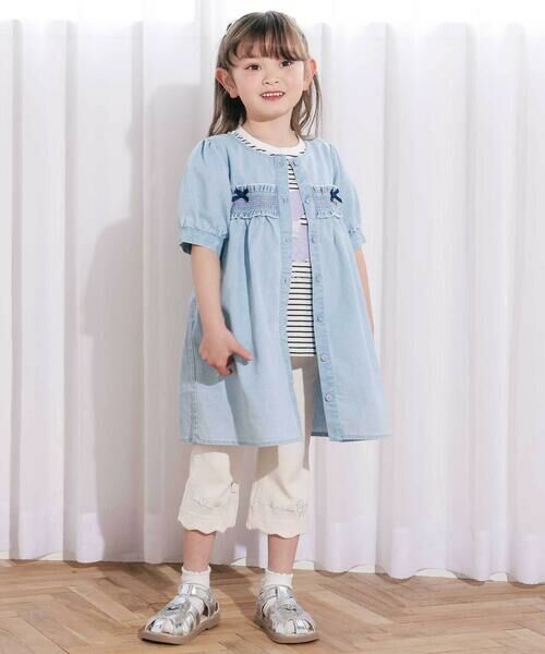 SLAP SLIP / スラップ スリップ その他パンツ | 裾スカラップハートウサギ・イヌ・クマ刺しゅう7分丈パンツ(80~120cm) | 詳細2