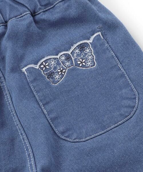 SLAP SLIP / スラップ スリップ その他パンツ | 裾レースウエストフリル7分丈デニムニットパンツ(80~130cm) | 詳細4