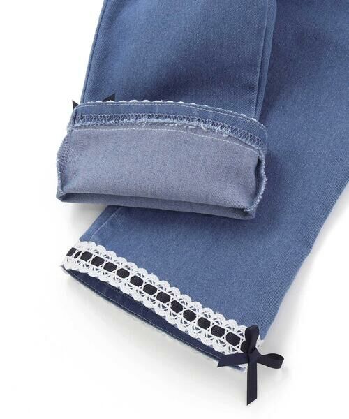 SLAP SLIP / スラップ スリップ その他パンツ | 裾レースウエストフリル7分丈デニムニットパンツ(80~130cm) | 詳細6
