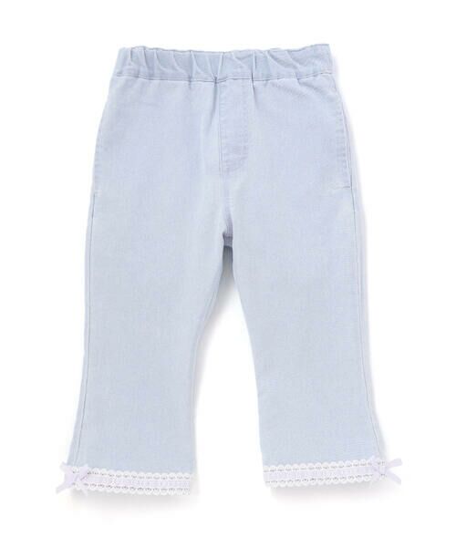 SLAP SLIP / スラップ スリップ その他パンツ | 裾レースウエストフリル7分丈デニムニットパンツ(80~130cm) | 詳細16