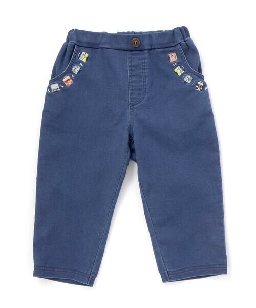 SLAP SLIP / スラップ スリップ その他パンツ | ポケット電車刺しゅう7分丈デニムパンツ(80~130cm) | 詳細3