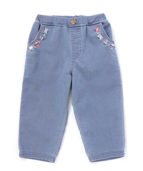 SLAP SLIP / スラップ スリップ その他パンツ | ポケット電車刺しゅう7分丈デニムパンツ(80~130cm) | 詳細10
