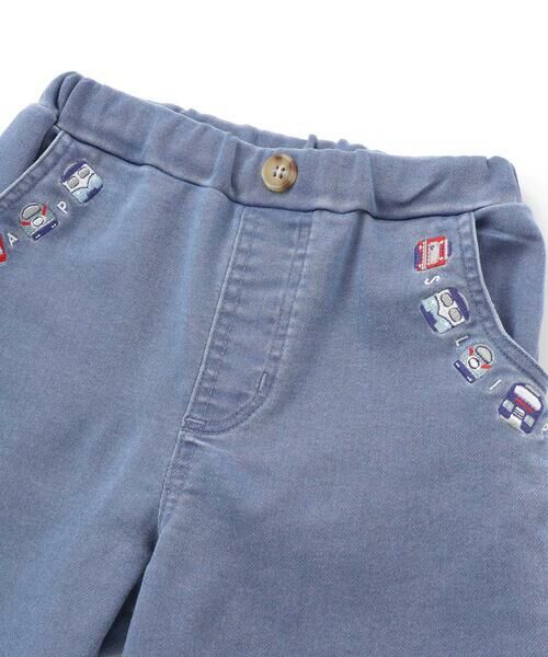 SLAP SLIP / スラップ スリップ その他パンツ | ポケット電車刺しゅう7分丈デニムパンツ(80~130cm) | 詳細12