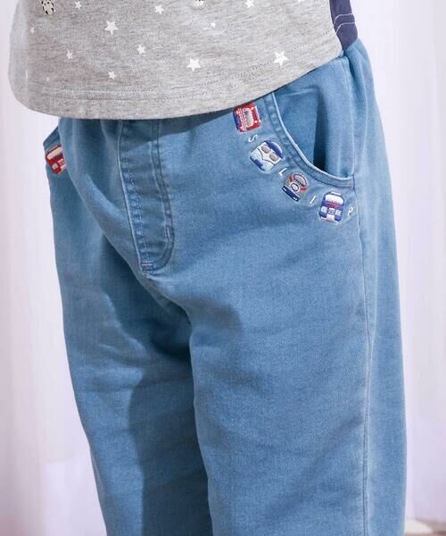 SLAP SLIP / スラップ スリップ その他パンツ | ポケット電車刺しゅう7分丈デニムパンツ(80~130cm) | 詳細8