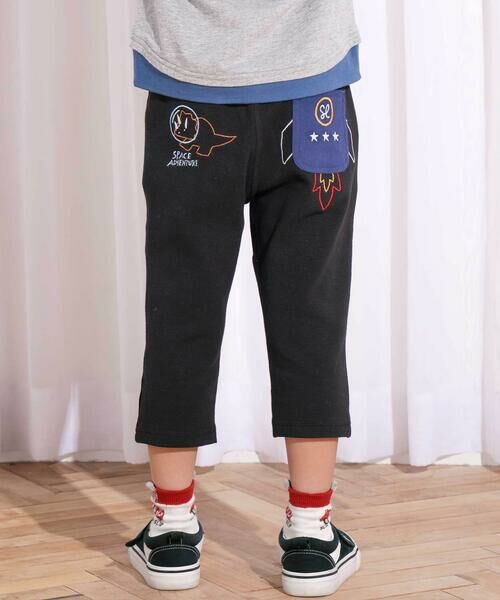 SLAP SLIP / スラップ スリップ その他パンツ | 乗り物モチーフ7分丈ミラノリブパンツ(80~120cm)(ブラック)