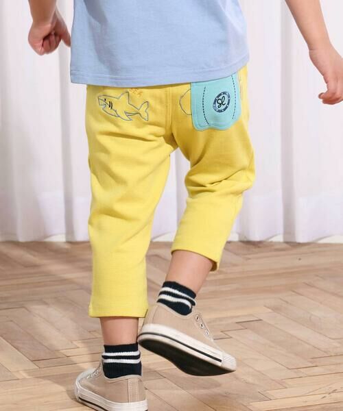 SLAP SLIP / スラップ スリップ その他パンツ | 乗り物モチーフ7分丈ミラノリブパンツ(80~120cm)(イエロー)