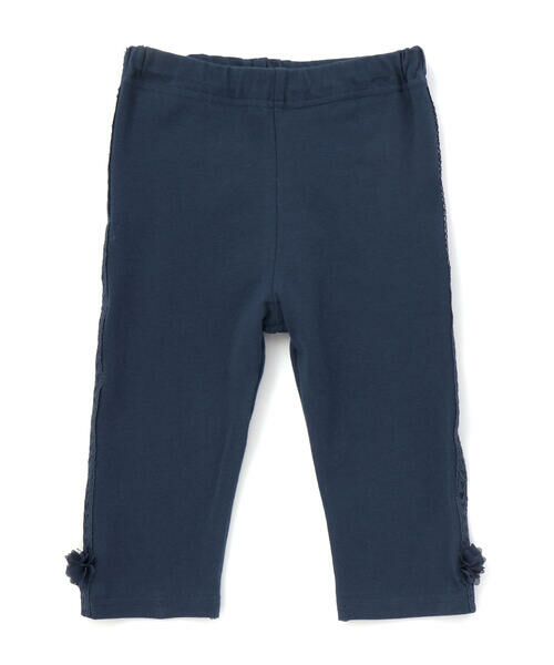 SLAP SLIP / スラップ スリップ レギンス・スパッツ | 【お揃い】無地&総柄6分丈レギンス(80~130cm)（ネイビー）