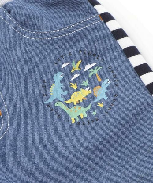 SLAP SLIP / スラップ スリップ ショート・ハーフ・半端丈パンツ | デニムニット&ストレッチツイル前後切り替え6分丈パンツ(80~130cm) | 詳細6