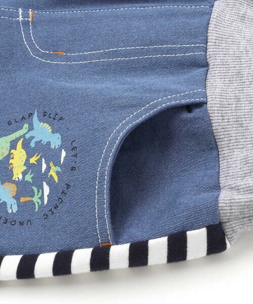 SLAP SLIP / スラップ スリップ ショート・ハーフ・半端丈パンツ | デニムニット&ストレッチツイル前後切り替え6分丈パンツ(80~130cm) | 詳細7