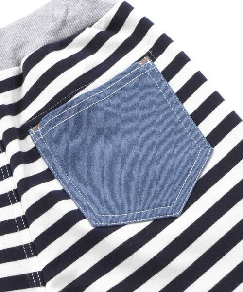 SLAP SLIP / スラップ スリップ ショート・ハーフ・半端丈パンツ | デニムニット&ストレッチツイル前後切り替え6分丈パンツ(80~130cm) | 詳細8